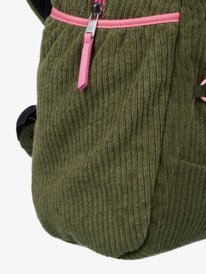 3 True Color 15L - Corduroy Medium Backpack for Women Green ERJBP04967 Roxy
