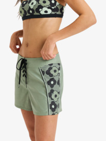 1 Roxy Pro The 93 Win Printed - Calções de banho pelo joelho para Mulher Preto ERJBS03329 Roxy