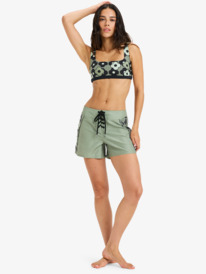 2 Roxy Pro The 93 Win Printed - Calções de banho pelo joelho para Mulher Preto ERJBS03329 Roxy