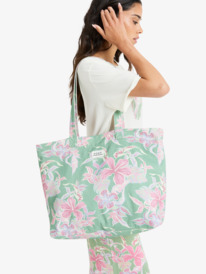 0 Hibiscus Island - Bolsa de tela grande para Mujer Verde ERJBT03420 Roxy