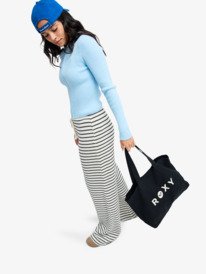 1 Go For It - Bolsa de playa con asas para mujer Negro ERJBT03427 Roxy