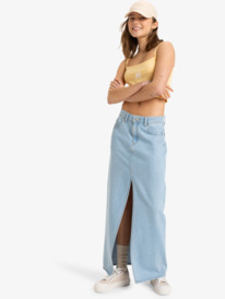 4 Sun Winds - Long Denim Skirt for Women Blue ERJDK03035 Roxy