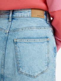 4 Rain Mini Skirt Beau Blue - Mini Denim Skirt for Women Blue ERJDK03038 Roxy