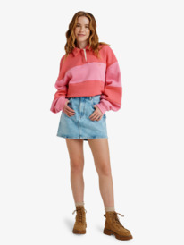 6 Rain Mini Skirt Beau Blue - Mini Denim Skirt for Women Blue ERJDK03038 Roxy
