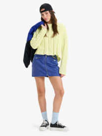 2 Chloe Kim - Minifalda estilo motociclista para mujer Violeta ERJDK03041 Roxy