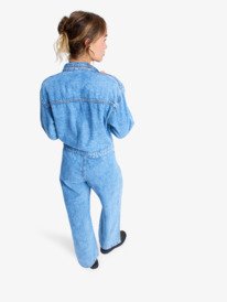 4 Coastal Weekend - Langärmliger Jeans-Einteiler für Frauen Blau ERJDO03001 Roxy