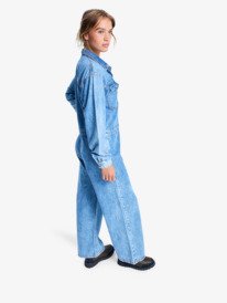 1 Coastal Weekend - Langärmliger Jeans-Einteiler für Frauen Blau ERJDO03001 Roxy