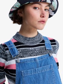 3 Wild Heart - Denim Overalls for Women Blue ERJDO03006 Roxy