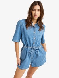 7 Real Tomorrow - Salopette courte pour Femme Bleu ERJDO03007 Roxy