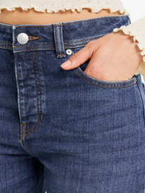 5 Patti Straight Mid - Straight Denim Jeans for Women Blue ERJDP03310 Roxy