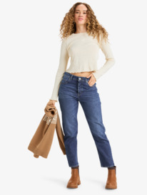2 Patti Straight Mid - Straight Denim Jeans for Women Blue ERJDP03310 Roxy