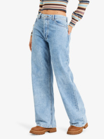 1 Milla Wide Leg Regular Beau - Cropped for Women Blue ERJDP03317 Roxy