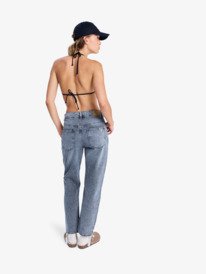 3 Patti Straight Mid Grey - Vaquero de corte recto para mujer Gris ERJDP03319 Roxy
