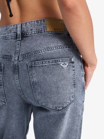 4 Patti Straight Mid Grey - Vaquero de corte recto para mujer Gris ERJDP03319 Roxy