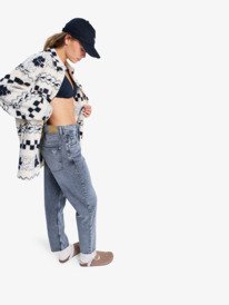 1 Patti Straight Mid Grey - Vaquero de corte recto para mujer Gris ERJDP03319 Roxy