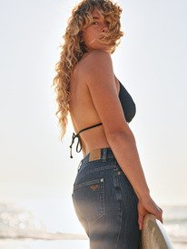 1 Moonrise Long Mid Ocean Blue - Straight Fit Denim Jeans for Women Blue ERJDP03320 Roxy