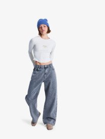 0 Laidback Low Lava - Loose Fit Denim Jeans for Women Black ERJDP03321 Roxy