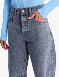 2 Barreled Babe High Lava - Jeans barrel fit pour Femme Noir ERJDP03322 Roxy