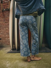 2 Boogie Night Mid Surf Wash - Wide Leg Denim Jeans for Women Blue ERJDP03323 Roxy