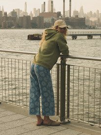 1 Boogie Night Mid Surf Wash - Wide Leg Denim Jeans for Women Blue ERJDP03323 Roxy