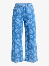 6 Boogie Night Mid Surf Wash - Wide Leg Denim Jeans for Women Blue ERJDP03323 Roxy