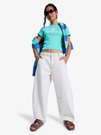 6 Cloudbreak Mid Sandbar - Jeans barrel fit pour Femme Beige ERJDP03324 Roxy