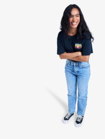2 Patti Straight Beau - Straight Denim Jeans for Women Blue ERJDP03328 Roxy