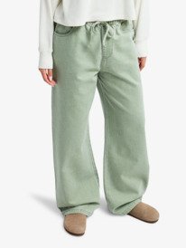 0 Saltwater Color Mid - Vaquero holgado para mujer Verde ERJDP03329 Roxy