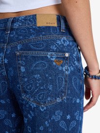 3 Boogie Night Mid Ocean Blue - Jeans large pour Femme Bleu ERJDP03332 Roxy