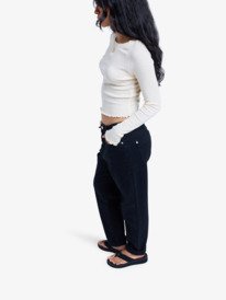 1 Minsk Coral Eclipse - Cropped Jeans for Women Black ERJDP03333 Roxy