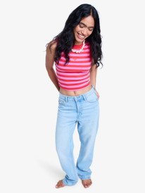 2 London Aqua Mirage - Cropped Jeans for Women Blue ERJDP03334 Roxy