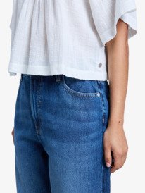 4 London Aqua Mirage - Cropped Jeans for Women Blue ERJDP03334 Roxy