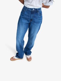 0 London Aqua Mirage - Cropped Jeans for Women Blue ERJDP03334 Roxy