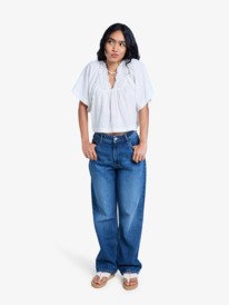 2 London Aqua Mirage - Cropped Jeans for Women Blue ERJDP03334 Roxy