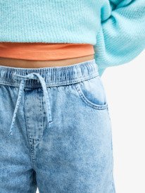 2 Saltwater Mid Sunbleached - Pantalon en velours pour Femme Bleu ERJDP03338 Roxy