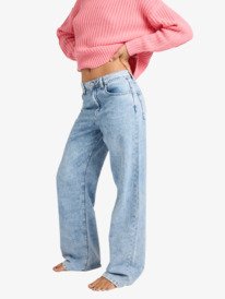 14 Dawn Patrol Mid Sunbleached - Loose Fit Denim Jeans for Women Blue ERJDP03340 Roxy