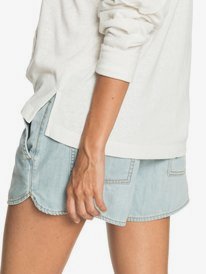 3 Back To The Beach - Denim Beach Shorts for Women Blue ERJDS03248 Roxy