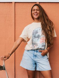 0 Morning Splendour - Bermuda en jean pour Femme Bleu ERJDS03337 Roxy