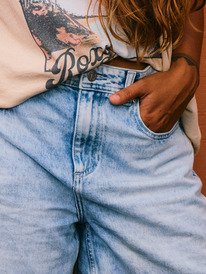 1 Morning Splendour - Bermuda en jean pour Femme Bleu ERJDS03337 Roxy