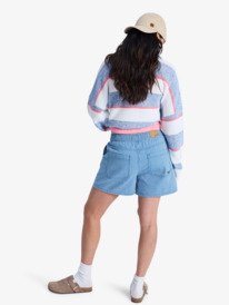 4 Stay Wavy Mid - Short en denim pour Femme Blanc ERJDS03345 Roxy