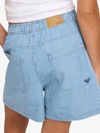 10 Stay Wavy Mid - Short en denim pour Femme Blanc ERJDS03345 Roxy