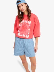 6 Stay Wavy Mid - Denim Shorts for Women White ERJDS03345 Roxy