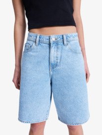 2 Breakers Mid Sunbleached - Denim Bermuda voor Dames Blue ERJDS03352 Roxy