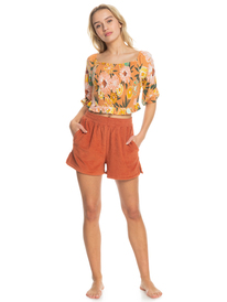 6 Threes Company - Short en molleton pour Femme  ERJFB03339 Roxy