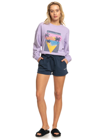 2 Surf Stoked - Short en molleton pour Femme Bleu ERJFB03370 Roxy