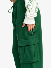 2 Kelia - Baggy Tracksuit Bottoms for Women Green ERJFB03404 Roxy