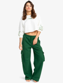 3 Kelia - Baggy Tracksuit Bottoms for Women Green ERJFB03404 Roxy