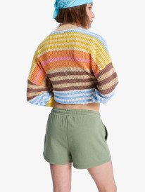 4 Surf Stoked - Short con cintura el&aacute;stica para Mujer Verde ERJFB03416 Roxy