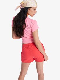 4 Surf Stoked - Shorts mit elastischem Bund f&uuml;r Frauen Rot ERJFB03416 Roxy