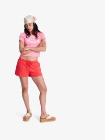 3 Surf Stoked - Shorts mit elastischem Bund f&uuml;r Frauen Rot ERJFB03416 Roxy